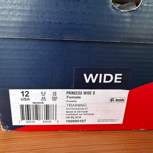 Reebok Women’s Black Retro Wide Low-Top Sneakers | Size 12W - Picture 4 of 4